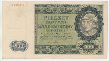 500 Złotych 1940 - B 0039499