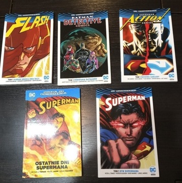 Superman Flash Batman DC Odrodzenie 5 komiksów 
