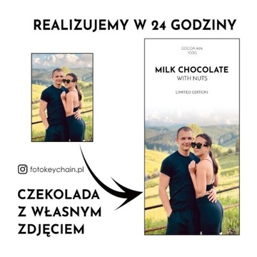 PREZENT NA IMPREZĘ CZEKOLADA Z WŁASNYM ZDJĘCIEM