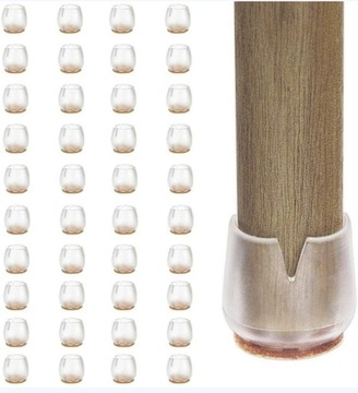 Nakładki silikonowe na nogi krzesła 40 szt 12-16mm