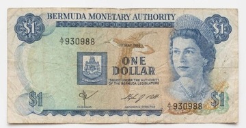 Bermudy 1 dolar  1984 P.28 ELŻBIETA II