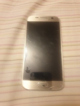 Samsung S7 Silver Titanium uszkodzony 