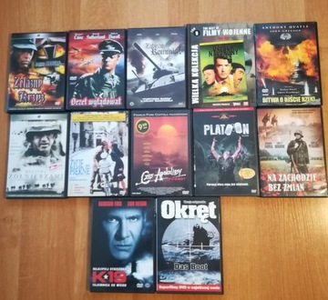 Zestaw 12 filmów dvd - wojenne