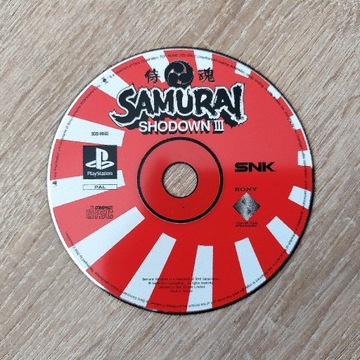 SAMURAI SHODOWN III na PSX PS1 - sama płyta