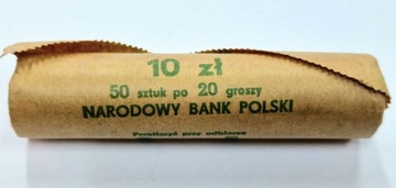 Rolka bankowa 20 groszy 1985