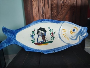 Wielki talerz ryba Vintage MBFA unikat