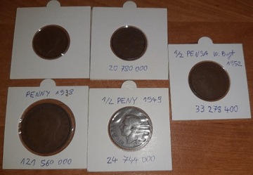 Starsze monety z Wielkiej Brytanii. Jerzy VI
