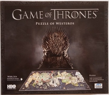 Puzzle 4D Game of Thrones Puzzle of Westeros 1400+ elementów