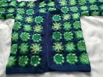 Sweter 100%bawelny na szydełku ręcznie robiony 