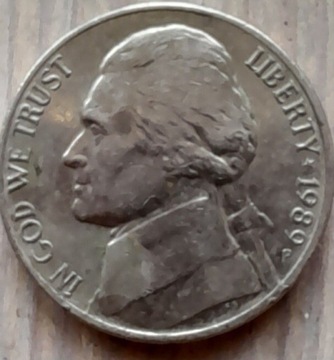 Moneta five cents 1989 r. T.  Jefferson
