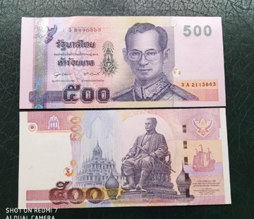 Tajlandia 500 baht 2001 UNC 