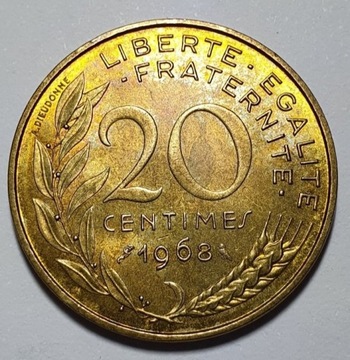 20 centimes  1968  Francja
