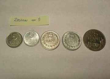 Zestaw monet - rumuńskie bani