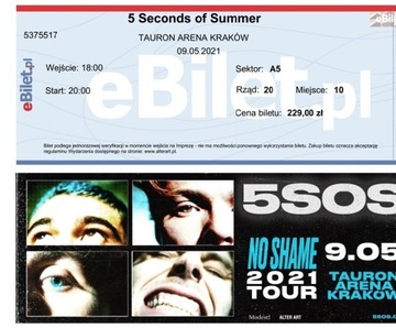 Bilet na koncert 5 SOS