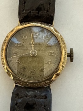 Kolekcjonerski złoty damski zegarek ESKA