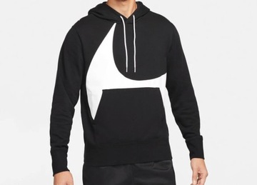 Nike Hoodie Swoosh Semi-Brushed Black Bluza