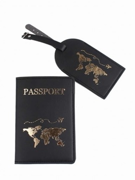 Paszportówka etui na paszport dokumenty czarny 