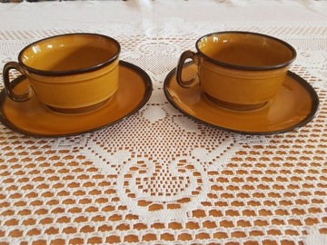 Vintage retro PRL Porcelana kamionka filiżanki