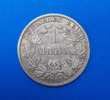 Niemcy 1 Marka rok 1905, SREBRO 0,900