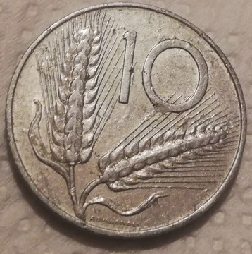 Włochy 10 lirów 1974