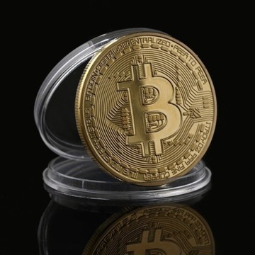 BitCoin Zestaw moneta i banknot