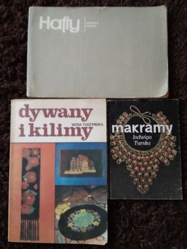 Hafty, makramy, dywany, kilimy (3 książki)