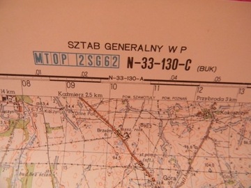 Mapa topograficzna N-33-130-C Buk 1 :50 000