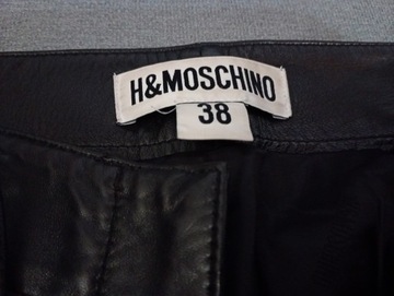 Spodnie H&M Moschino r.M Ala skórzane 
