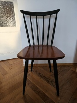 Krzesło drewniane patyczak PRL 