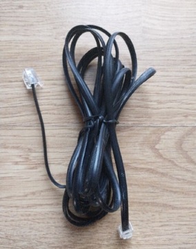 Kabel telefoniczny RJ11 3m czarny 