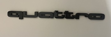Emblemat Logo grill Audi QUATTRO czarny połysk