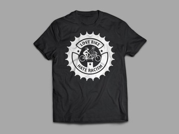 LOVE BIKE HATE RACISM rower koszulka t-shirt R01