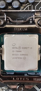 Procesor i5-7600k + MSI Z170A-G43 PLUS +chłodzenie