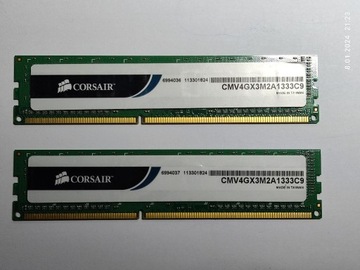 Pamięć RAM Corsair 2x2GB 1333MHz CL9