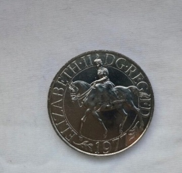 1 korona UK 1977, moneta okolicznościowa