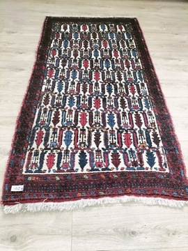 Perski wełniany dywan ręcznie tkany Tribal 104x200