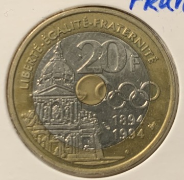 Francja 20 franków 1994 Komitet Olimpijski