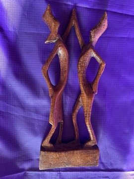 SZTUKA Afryki Rzeźba Tańcząca para