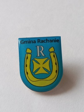 Herb gmina Rachanie przypinka pin odznaka wpinka