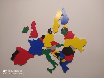 Mapa Europy z drukarki 3d