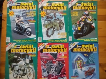 Świat Motocykli 2000'01'02+Motocykl 2000razem10szt