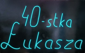 Neon 40 urodziny Łukasza