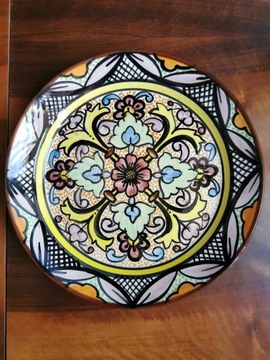 Ceramiczny talerz dekoracyjny Pintado A Mano 