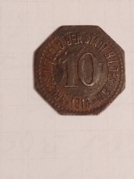 Pieniądz zastępczy 10 pfennig 1918