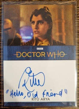 Rittenhouse Doctor Who Ritu Arya timelord autograf