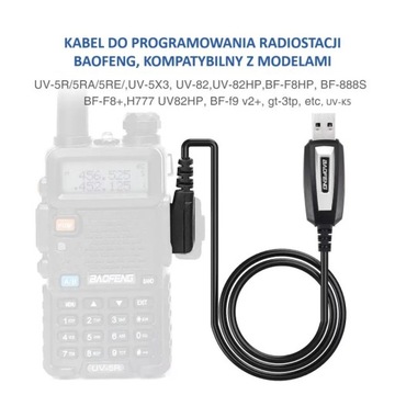 Kabel USB do programowania Baofeng i Quansheng