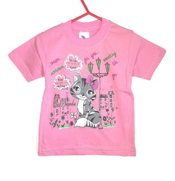 Bluzka t-shirt, rozm. 98, 2 lata, kotek, brokat