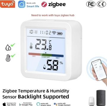 Czujnik temperatury i wilgotności ZigBee WIFI TUYA