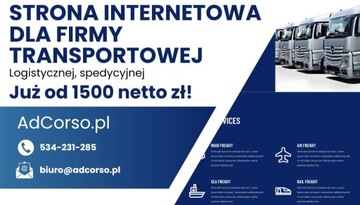 Strona internetowa dla firmy transportowej