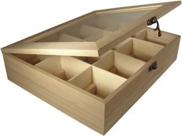 Drewniane pudełko na herbatę 